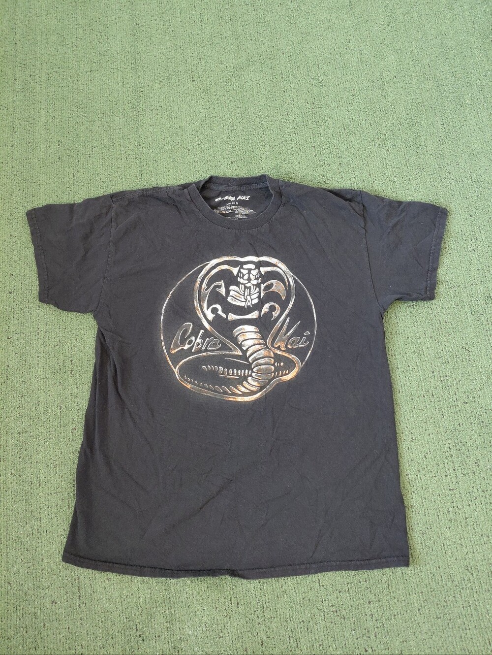 Cobra Kai Snake Dojo Logo Karate TV Show Black T Shirt Sz Large